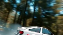 Toyota AE-86 drifting on top speed