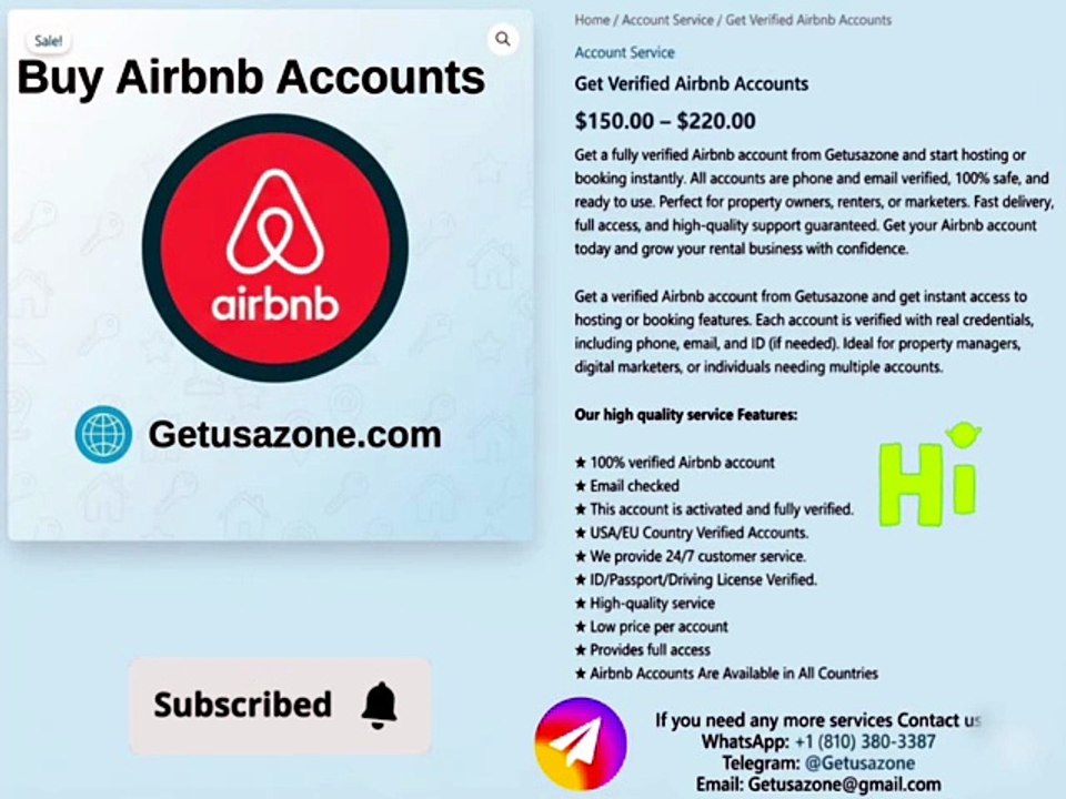 Where and How to Buying Verified Airbnb Accounts Online USA