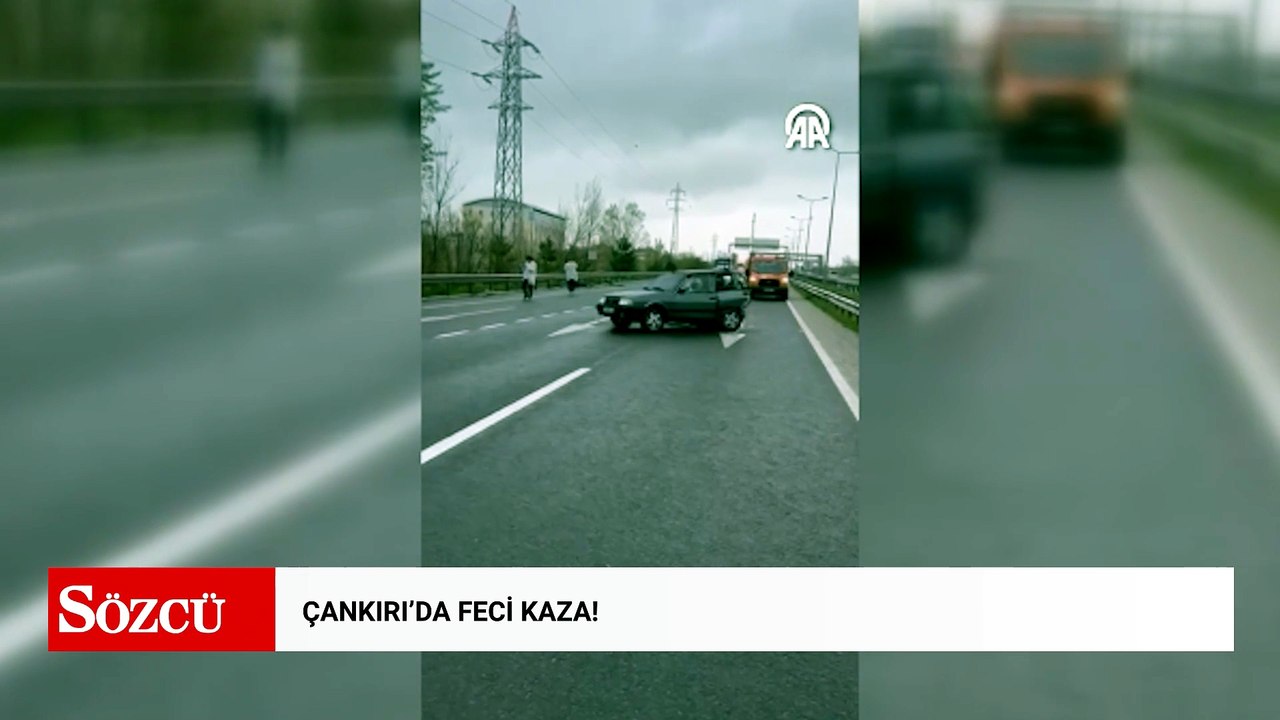 Çankırı'da panelvanın park halindeki otomobile çarpması sonucu 3 kişi öldü, 5 kişi yaralandı