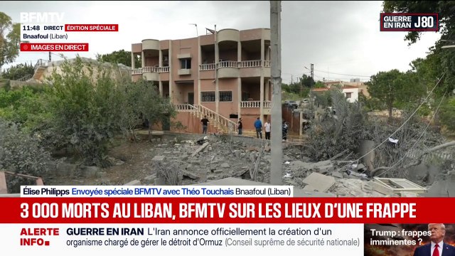 Guerre au Moyen-Orient: les images des dégâts provoqués par une frappe israélienne sur un village libanais