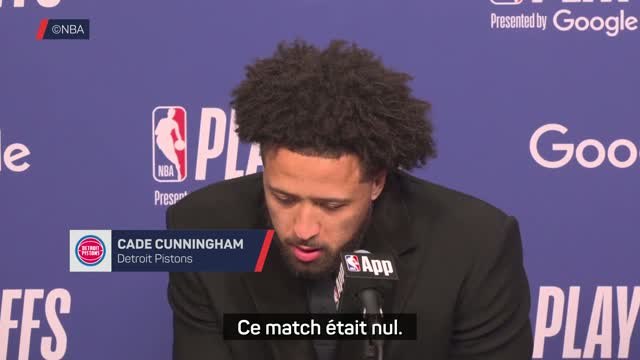 Pistons - L'énorme déception de Cunningham : Ce match était nul