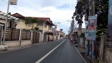 Peaceful Town on Santa Cruz Street in Tanza, Cavite, Philippines