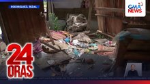 Bahay, nabagsakan ng malaking bato; ginang, patay; 2 niyang anak, sugatan | 24 Oras
