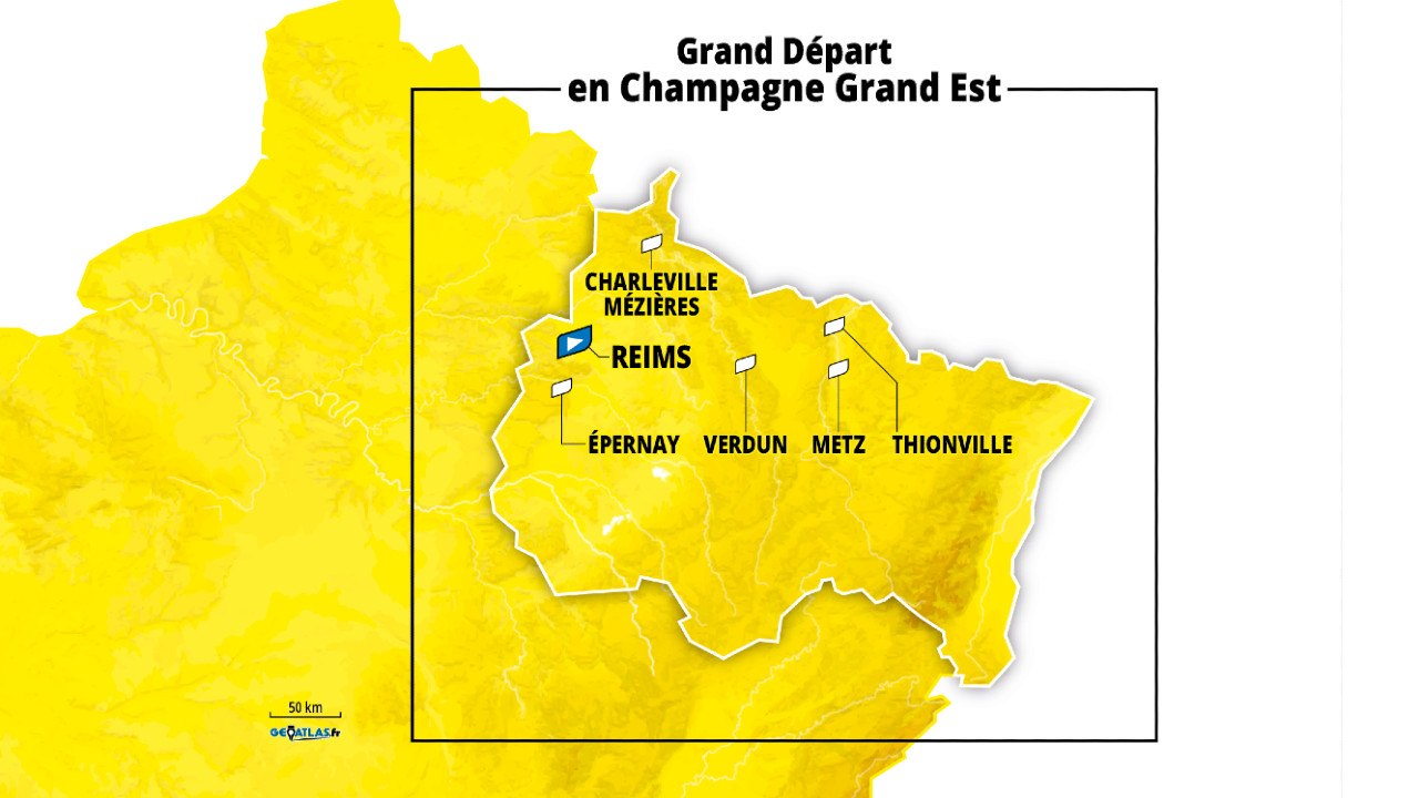 Tour de France 2028 - Le Grand Départ du Tour de France 2028... à Reims, en "En Champagne Grand-Est"