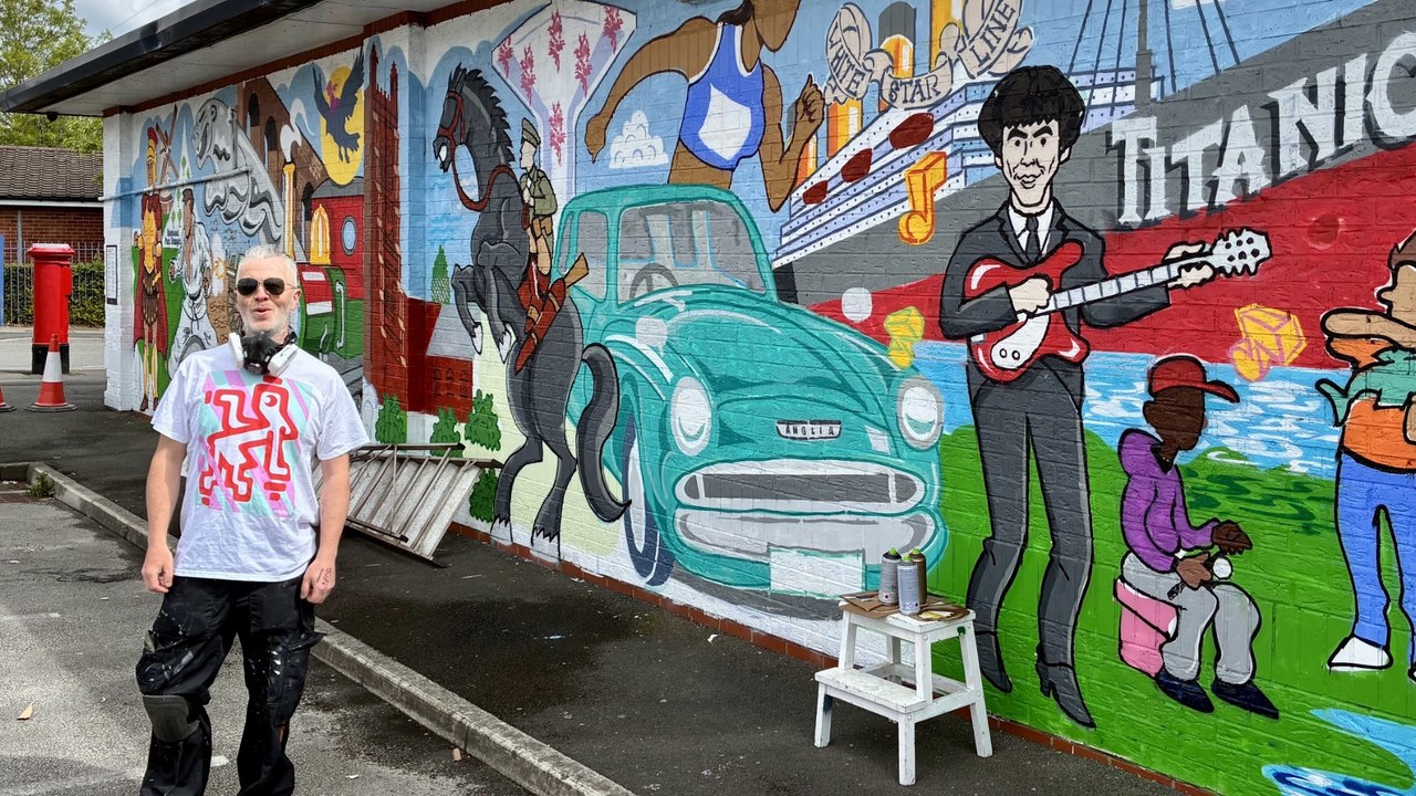Halewood mural brings town’s history to life on community hub wall