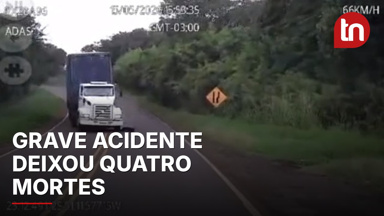 Vídeo mostra colisão frontal entre caminhões que vitimou quatro pessoas no PR