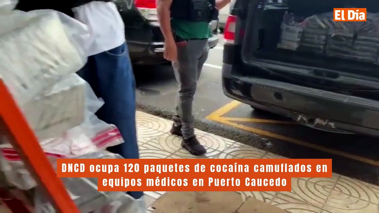 DNCD ocupa 120 paquetes de cocaína camuflados en equipos médicos en Puerto Caucedo