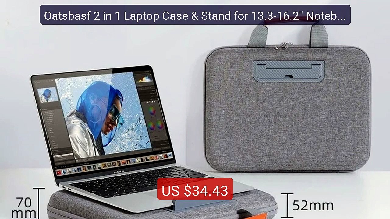Oatsbasf 2 in 1 Laptop Case & Stand for 13.3-16.2'' Notebook T... -- Hot Deal 2026 | Limited Offer!
