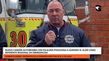 Nuevo camión autobomba con escalera posiciona a Alem como referente regional en emergencias