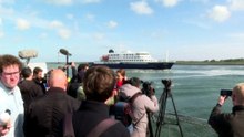 El crucero MV Hondius llegó a Rotterdam para su desinfección