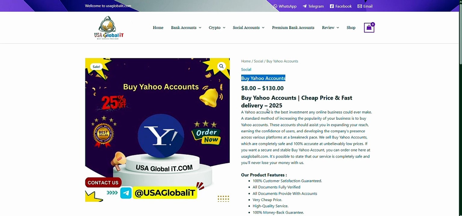 Top 4 websites to Buy Yahoo Accounts