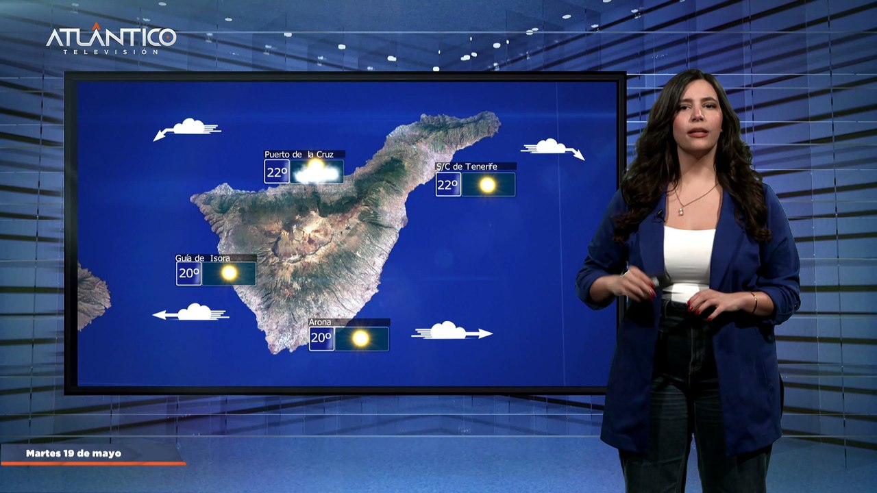 La previsión del tiempo en Canarias para el 19 de mayo de 2026, en Atlántico Televisión.