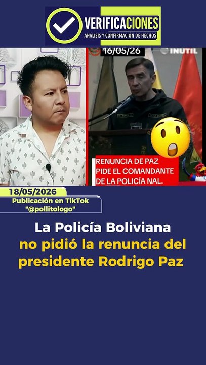 La Policía Boliviana no pidió la renuncia del presidente Rodrigo Paz