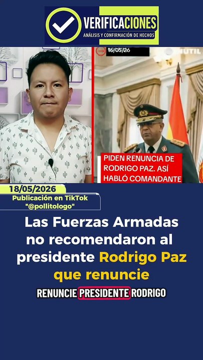 Las Fuerzas Armadas no recomendaron al presidente Rodrigo Paz que renuncie