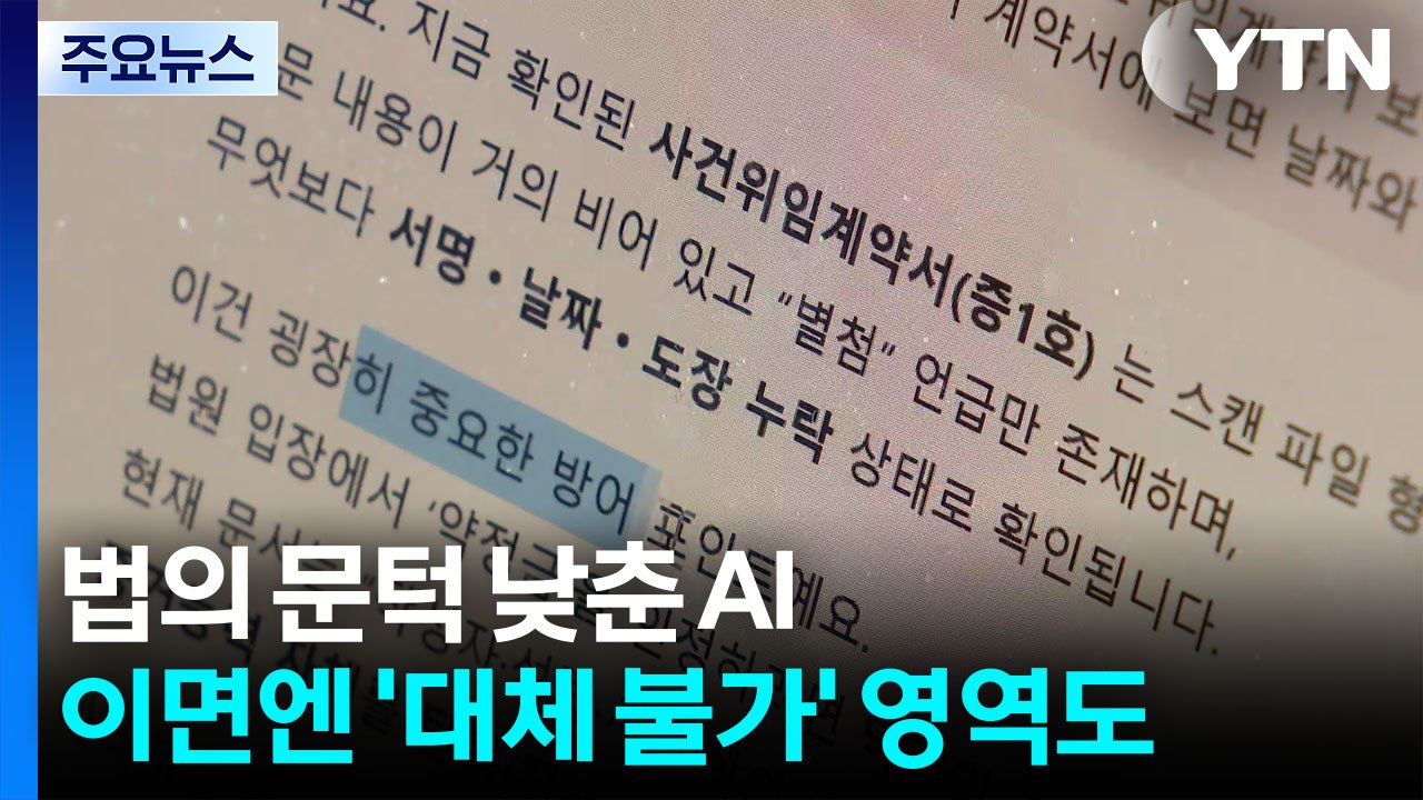 법의 문턱 낮춘 AI...이면엔 '대체 불가' 영역도 / YTN