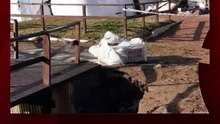 El mar socavó los cimientos y destruyó una vivienda en Mar del Tuyú: el municipio prohibió volver a construir.