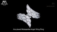 Moissanit Engelsflügel Verlobungsring – Funkelnder Ring mit Bedeutung