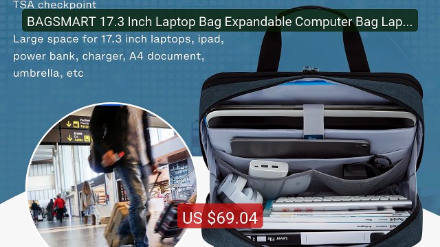 BAGSMART 17.3 Inch Laptop Bag Expandable Computer Bag Laptop Briefc... Top Rated 2026 | Buy Now!