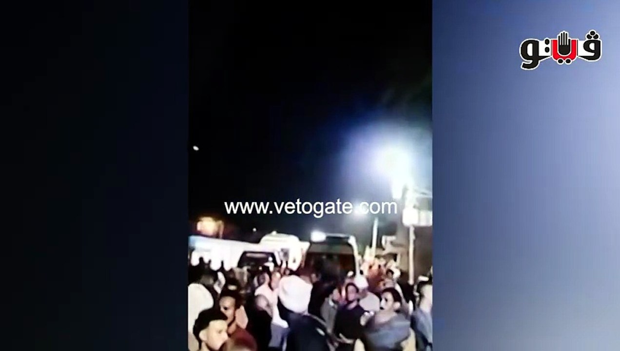 تجمهر أهالي ضحايا موقف أبنوب في أسيوط أمام المستشفي المركزي