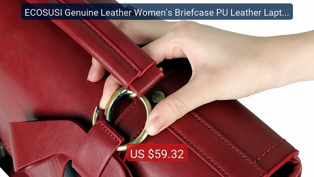 ECOSUSI Genuine Leather Women's Briefcase PU Leather Laptop Ba... Best Buy 2026 | Great Quality!