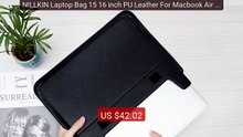 NILLKIN Laptop Bag 15 16 inch PU Leather For Macbook Air ProFo... -- Best Buy 2026 | Great Quality!
