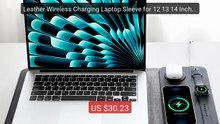 Leather Wireless Charging Laptop Sleeve for 12 13 14 Inch Mac ... -- Hot Deal 2026 | Limited Offer!