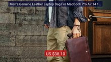 Men's Genuine Leather Laptop Bag For MacBook Pro Air 14 13 Handbag... -- Best Deal 2026 | Shop Now!