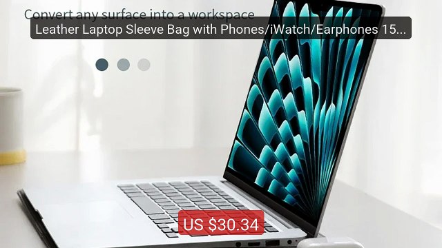 Leather Laptop Sleeve Bag with Phones/iWatch/Earphones 15W Wir... Hot Deal 2026 | Limited Offer!