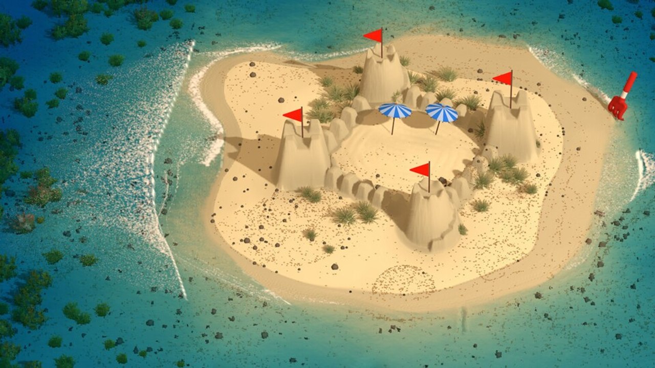 In diesem Aufbauspiel baut ihr ganz entspannt kleine Sandburgen und schaut dabei zu, wie die Wellen sich den Strand Stück für Stück zurückholen