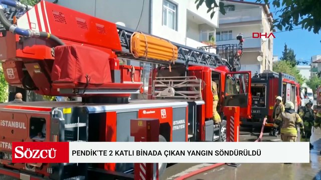 Pendik’te 2 katlı binada çıkan yangın söndürüldü; 1 kişi dumandan etkilendi
