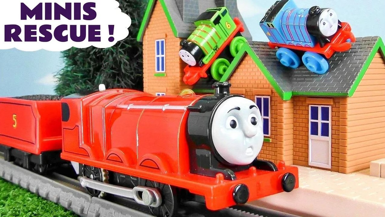 Thomas the train Minis Toy Train Rescue Story with James - video ...