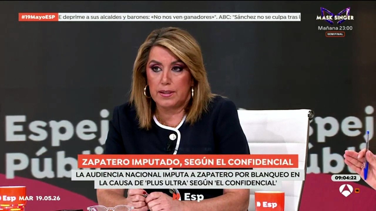 Papelón de Susana Díaz en directo haciéndose la sorprendida tras la imputación de Zapatero: “No me lo podía ni imaginar”