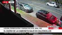 Video del accidente y persecución en General Paz