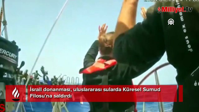 İsrail'den Küresel Sumud Filosu'na yeni saldırı!