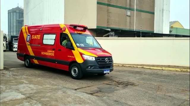 Trabalhador sofre queda em moinho no Parque São Paulo e é levado ao hospital com trauma em tórax