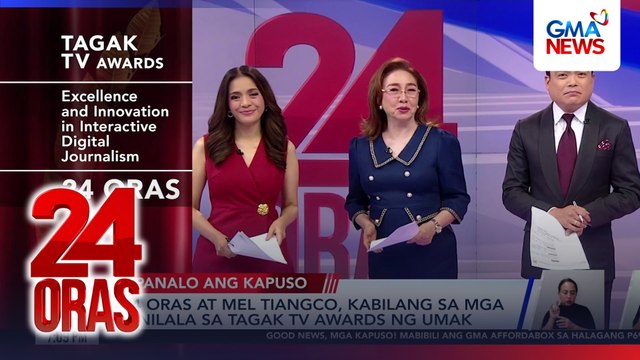 24 Oras at Mel Tiangco, kabilang sa mga kinilala sa Tagak TV Awards ng UMak | 24 Oras