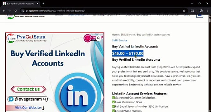 Buy Verified LinkedIn Accounts - No.1 Best Site & Verified PVA, Bulk
