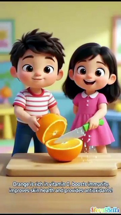 👉 "Orange Fruit for Kids 🍊 | Learn Orange Name & Colour | Fruits Learning Shorts"