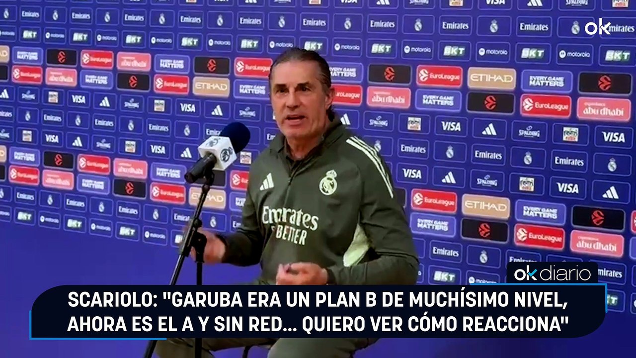 Scariolo: "Garuba era un plan B de muchísimo nivel, ahora es el A y sin red... Quiero ver cómo reacciona"
