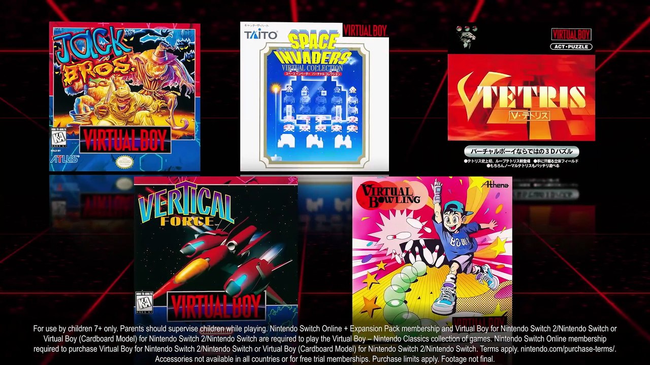 Virtual Boy – Nintendo Classics – May 2026 Game Updates