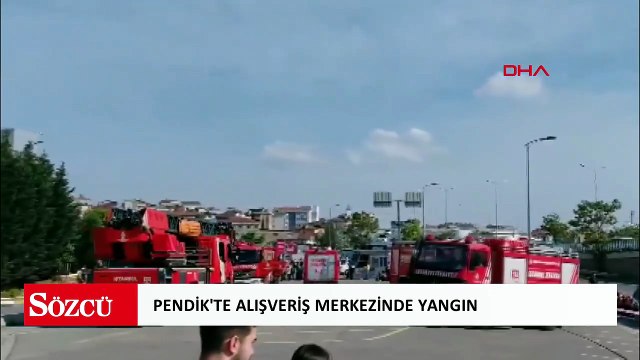 Pendik'te alışveriş merkezinde yangın