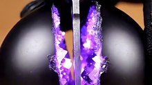 Slicing open a black core #satisfying #asmr #macro #oddlysatisfying