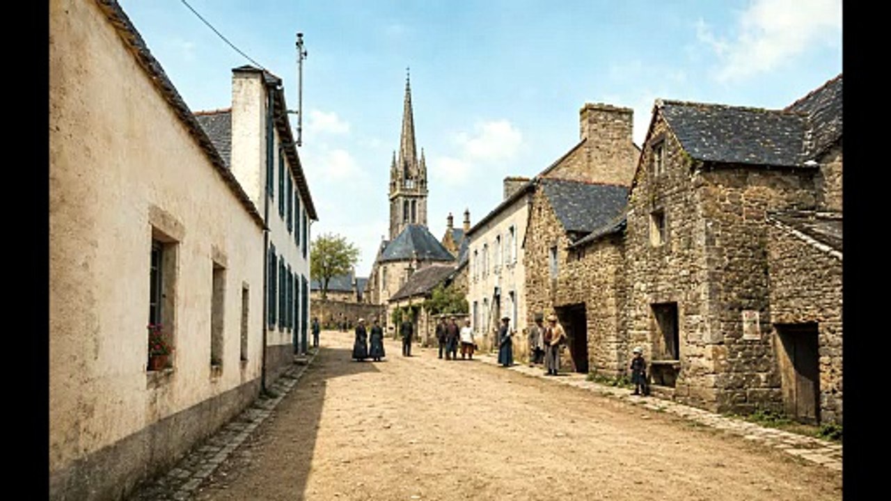 Sizun Le bourg autrefois