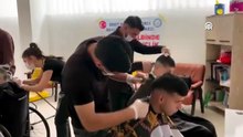 Amasya'da öğrenciler özel gereksinimli bireylerin saç bakımını yaptı
