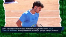 Alcaraz to miss Wimbledon