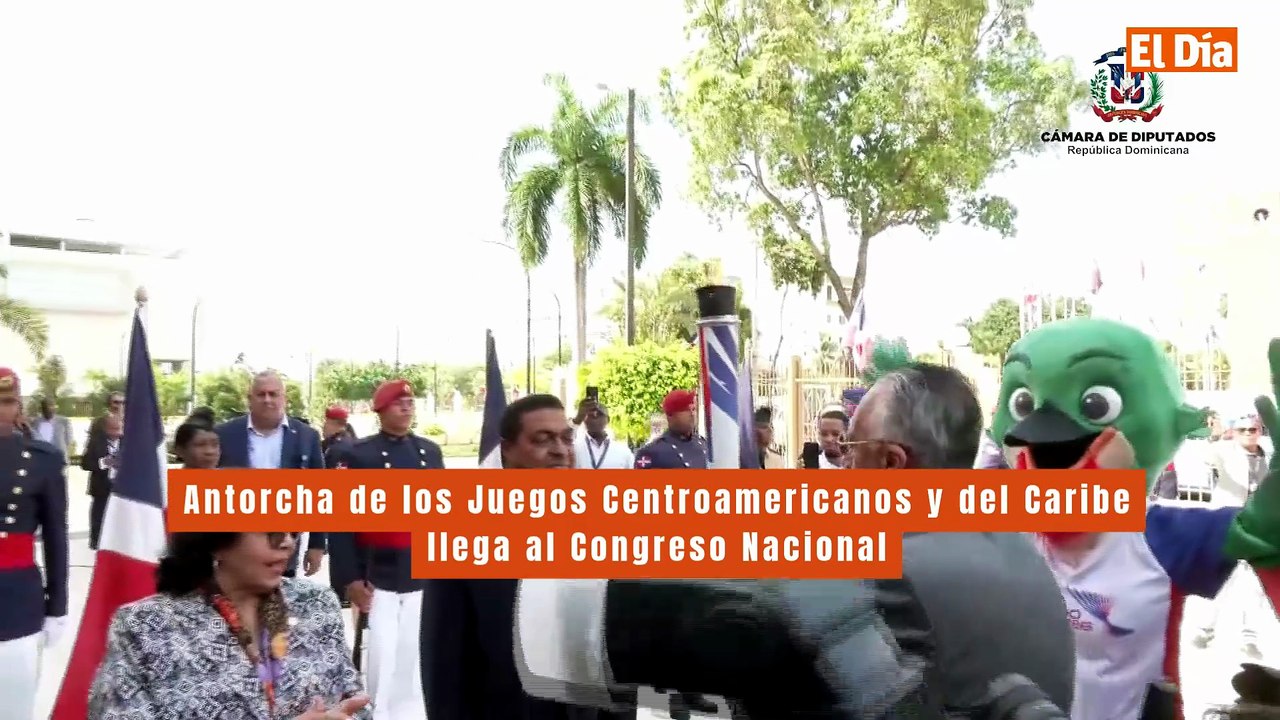 Antorcha de los Juegos Centroamericanos y del Caribe llega al Congreso Nacional