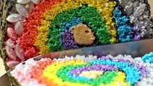 Satisfying Rainbow Sushi Roll Soap Cutting • Relaxing ASMR Grid Slices & Shaves