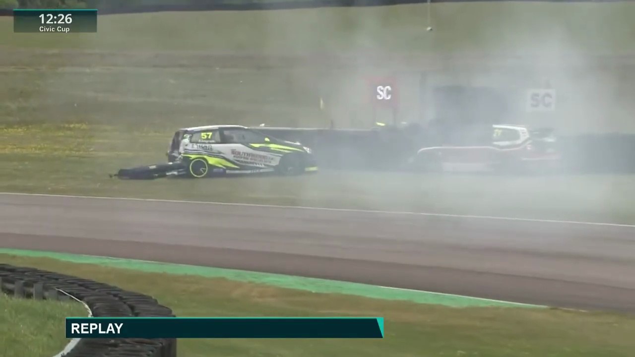 Civic Cup 2026 Thruxton Race 2 Start Ingram Walsh Big Crash