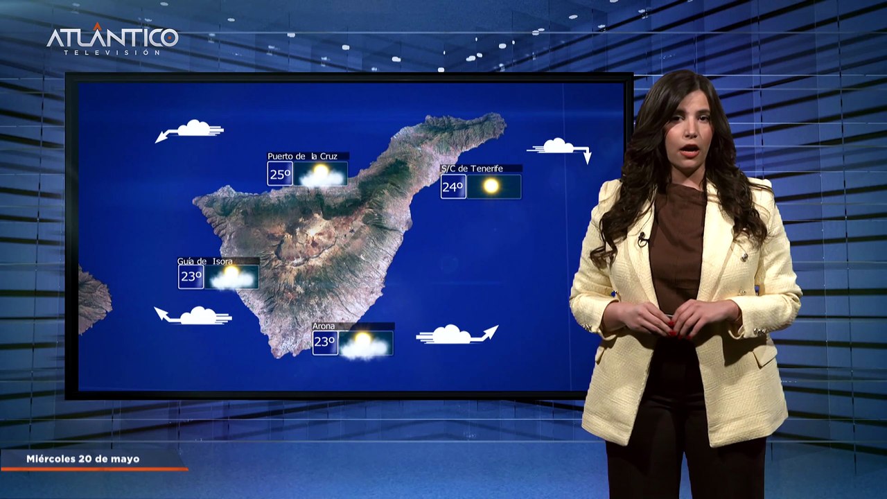 La previsión del tiempo en Canarias para el 20 de mayo de 2026, en Atlántico Televisión.