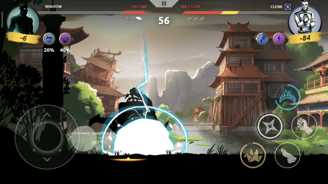 Shades shadow vs cleric open fight